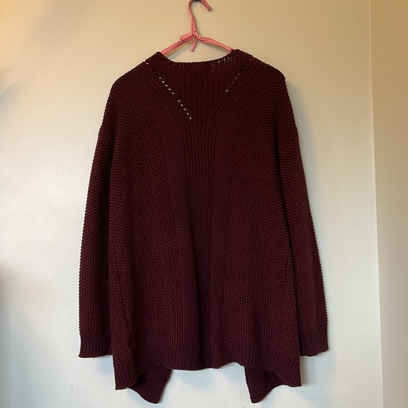 Knitted maroon cardigan - Picture 2 of 2